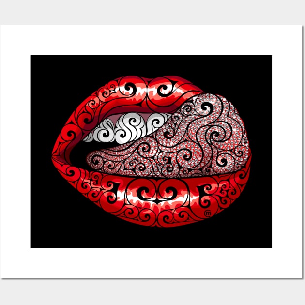 Swirly Precious Tongue Wall Art by VectorInk